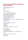 Practice Questions CNA State Exam With Well &NewLine;Elaborated Solutions 