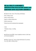 NR 304 HEALTH ASSESSMENT 2&NewLine;CERTIFICATION EVALUATION GUIDE 2026&NewLine;QUESTIONS WITH SOLUTIONS GRADED A&plus;