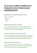 NR 442 EXAM 1 LEARNING WORKBOOK 2026&NewLine;EPIDEMIOLOGY HEALTH PROMOTION AND&NewLine;DISEASE PREVENTION&NewLine;