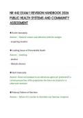 NR 442 EXAM 1 REVISION HANDBOOK 2026&NewLine;PUBLIC HEALTH SYSTEMS AND COMMUNITY&NewLine;ASSESSMENT