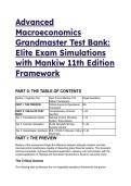 2026&sol;2027 Advanced Macroeconomics Grandmaster Test Bank&colon; Elite Exam Simulations with Mankiw 11th Edition Framework