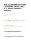 NR 508 ADVANCED PHARMACOLOGY FINAL&NewLine;CONCEPT REVIEW GUIDE 2026 CLINICAL&NewLine;DECISION MAKING IN MEDICATION&NewLine;MANAGEMENT