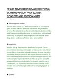 NR 508 ADVANCED PHARMACOLOGY FINAL&NewLine;EXAM PREPARATION PACK 2026 KEY&NewLine;CONCEPTS AND REVISION NOTES&NewLine;