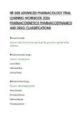 NR 508 ADVANCED PHARMACOLOGY FINAL&NewLine;LEARNING WORKBOOK 2026&NewLine;PHARMACOKINETICS PHARMACODYNAMICS&NewLine;AND DRUG CLASSIFICATIONS