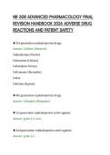 NR 508 ADVANCED PHARMACOLOGY FINAL&NewLine;REVISION HANDBOOK 2026 ADVERSE DRUG&NewLine;REACTIONS AND PATIENT SAFETY