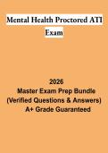 Mental Health Proctored ATI Exam PDF &vert; ATI Mental Health Nursing Study Guide&comma; Practice Questions & Exam Review 2026