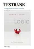 TESTBANK A CONCISE INTRODUCTION TO LOGIC 11TH EDITION Patrick J&period; Hurley&NewLine;