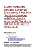 2026&sol;2027 Master Wastewater Networks & Drainage Engineering&colon; S-Tier Elite Test Bank Questions with Expert Mentor Analyses &lpar;UK Standards&comma; WIA 1991&comma; SuDS Wales & WRc MSCC5&rpar;