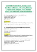 VSO TRIP &num;1 2026&sol;2027 &ndash; Verified Exam Questions & Answers &vert; VA Forms&comma; Disability Compensation&comma; Pensions&comma; Burial Benefits&comma; Home Loans&comma; Education & Vocational Rehab