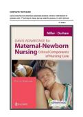 COMPLETE TEST BANK&NewLine;DAVIS ADVANTAGE FOR MATERNAL-NEWBORN NURSING&colon; CRITICAL COMPONENTS OF NURSING CARE  5TH EDITION BY CONNIE MILLER&comma; ROBERTA DURHAM &vert;&vert; LATEST EDITION&NewLine;