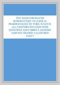  Test Bank for Study Guide to Accompany Roach's Introductory Clinical Pharmacology 11th Edition by Susan M&period; Ford All Chapters &lpar;Multiple Choice MCQs with Verified Answers&rpar;