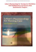 Test Bank for Lehne's Pharmacology for Nursing Care 9th Edition by Jacqueline Rosenjack Burchum All Chapters 1-58 &lpar;Multiple Choice MCQs with Verified Answers&rpar;