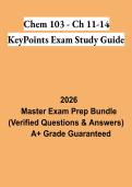 Chem 103 Chapters 11&ndash;14 KeyPoints Exam Study Guide PDF &vert; Chemistry 103 Review&comma; Practice Questions & Exam Prep 2026