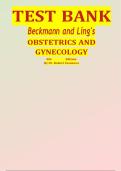 Test Bank for Beckmann and Ling's Obstetrics and Gynecology 8th Edition by Dr&period; Robert Casanova &lpar;ISBN 9781496353092 &vert; Chapters 1-50 Complete with Answers&rpar;