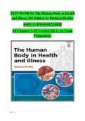 The Human Body in Health and Illness 8th Edition Test Bank by Barbara Herlihy &vert; Complete Questions & Answers