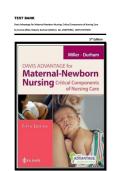 TEST BANK&NewLine;Davis Advantage for Maternal-Newborn Nursing&colon; Critical Components of Nursing Care&NewLine;by Connie Miller&comma; Roberta Durham &lpar;2026&rpar; &vert;&vert; ALL CHAPTERS&vert;&vert; LATEST EDITION