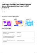 IVCA Exam Questions and Answers &lpar;Verified Answers&rpar; Updated &lpar;Actual Exam&rpar; LATEST VERSION&excl;&excl;