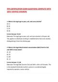 TIPS CERTIFICATION EXAM QUESTIONS COMPLETE WITH 100&percnt; VERIFIED ANSWERS