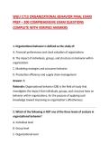 WGU C715 ORGANIZATIONAL BEHAVIOR FINAL EXAM PREP &ndash; 200 COMPREHENSIVE EXAM QUESTIONS COMPLETE WITH VERIFIED ANSWERS