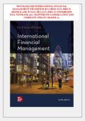 TEST BANK for International Financial Management 9th Edition by Cheol Eun&comma; Bruce Resnick and Tuugi Chuluun&period; ISBN-13&colon; 9781260013870&NewLine;