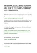 NR 509 FINAL EXAM LEARNING WORKBOOK&NewLine;2026 HEAD TO TOE PHYSICAL ASSESSMENT&NewLine;AND SYSTEMS REVIEW