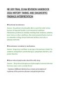 NR 509 FINAL EXAM REVISION HANDBOOK&NewLine;2026 HISTORY TAKING AND DIAGNOSTIC&NewLine;FINDINGS INTERPRETATION