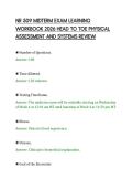 NR 509 MIDTERM EXAM LEARNING&NewLine;WORKBOOK 2026 HEAD TO TOE PHYSICAL&NewLine;ASSESSMENT AND SYSTEMS REVIEW