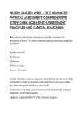 NR 509 QUIZZES WEEK 1 TO 7 ADVANCED&NewLine;PHYSICAL ASSESSMENT COMPREHENSIVE&NewLine;STUDY GUIDE 2026 HEALTH ASSESSMENT&NewLine;PRINCIPLES AND CLINICAL REASONING