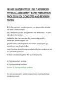 NR 509 QUIZZES WEEK 1 TO 7 ADVANCED&NewLine;PHYSICAL ASSESSMENT EXAM PREPARATION&NewLine;PACK 2026 KEY CONCEPTS AND REVISION&NewLine;NOTE