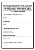 ATI CARDIO VASCULAR TEST BANK REVIEW ACTUAL EXAM 2026&sol;2027 COMPLETE WITH 500&plus; REAL QUESTIONS AND WELL-VERIFIED CORRECT ANSWERS&vert;ALREADY GRADED A&plus;&vert;GUARANTEED PASS&vert;ATI CARDIO VASCULAR TEST BANK LATEST EXAM &lbrack;NEW VERSION&rsqb;
