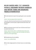 NR 509 QUIZZES WEEK 1 TO 7 ADVANCED&NewLine;PHYSICAL ASSESSMENT REVISION HANDBOOK&NewLine;2026 HISTORY TAKING AND DIAGNOSTIC&NewLine;FINDINGS INTERPRETATION