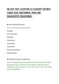 NR 509 TEST CHAPTER 14 CONCEPT REVIEW&NewLine;GUIDE 2026 ABDOMINAL PAIN AND&NewLine;DIAGNOSTIC REASONING
