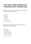 NR 509 WEEK 4 LEARNING WORKBOOK 2026&NewLine;SYSTEM BASED PHYSICAL ASSESSMENT SKILLS