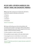 NR 509 WEEK 4 REVISION HANDBOOK 2026&NewLine;HISTORY TAKING AND DIAGNOSTIC FINDINGS
