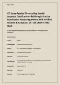 ICC Spray-Applied Fireproofing Special Inspector Certification &ndash; Full-Length Practice Examination