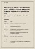NALP Landscape Industry Certified Technician Exam &ndash; 250 Practice Questions With Verified Answers &
