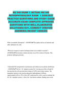 NU 545 EXAM 1 &sol;ACTUAL NU 545 PATHOPHYSIOLOGY EXAM  1 2026&sol;2027 PRACTICE QUESTIONS AND STUDY GUIDE ACCURATE EXAM COMPLETE APPROVED QUESTIONS WITH WELL-ELABORATED  SOLUTIONS&lpar;100&percnt; CORRECT VERIFIED ANSWERS&rpar; RECENT VERSION&NewLine;