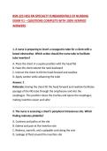 BSN 225 HESI RN SPECIALTY FUNDAMENTALS OF NURSING EXAM V1 &ndash; QUESTIONS COMPLETE WITH 100&percnt; VERIFIED ANSWERS