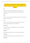 WGU E025 Comprehensive Cloud and Network&NewLine;Security Models Questions with Verified Correct&NewLine;Answers