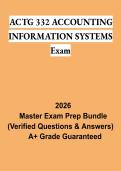 ACTG 332 Accounting Information Systems Exam PDF &vert; AIS Study Guide&comma; Practice Questions & Exam Review 2026