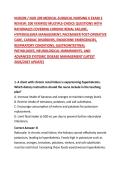 NUR209 &sol; NUR 209 MEDICAL-SURGICAL NURSING II EXAM 2 REVIEW&colon; 200 VERIFIED MULTIPLE-CHOICE QUESTIONS WITH RATIONALES COVERING CHRONIC RENAL FAILURE&comma; HYPERKALEMIA MANAGEMENT&comma; PACEMAKER POST-OPERATIVE CARE&comma; CARDIAC DISORDERS&comma; ENDOCRINE EMERGENCIES&comma; RESPIRATOR