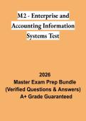 M2 &ndash; Enterprise and Accounting Information Systems Test PDF &vert; AIS Study Guide&comma; Practice Questions & Exam Review 2026