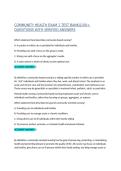 COMMUNITY HEALTH EXAM 1 TEST BANK&vert;&vert;100&plus; QUESITIONS WITH VERIFIED ANSWERS
