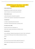 ATCBE Research Questions with 100&percnt;&NewLine;Verified Correct Answers