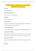 ATCBE Study Guide Questions with 100&percnt;&NewLine;Verified Correct Answers