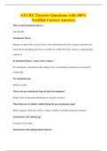 ATCBE Theories Questions with 100&percnt;&NewLine;Verified Correct Answers