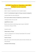 ATCBE Exam Review Questions with 100&percnt;&NewLine;Verified Correct Answers