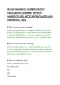 NR 565 ADVANCED PHARMACOLOGY&NewLine;FUNDAMENTALS MIDTERM REVISION&NewLine;HANDBOOK 2026 MEDICATION CLASSES AND&NewLine;THERAPEUTIC USES&NewLine;