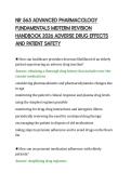 NR 565 ADVANCED PHARMACOLOGY&NewLine;FUNDAMENTALS MIDTERM REVISION&NewLine;HANDBOOK 2026 ADVERSE DRUG EFFECTS&NewLine;AND PATIENT SAFETY