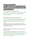 NR 565 ADVANCED&NewLine;PHARMACOLOGY FUNDAMENTALS&NewLine;WEEK 2 2026 EXAM SCRIPT SOLVED&NewLine;QUESTIONS SET
